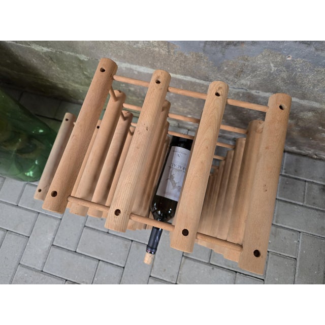 Brown Danish Wooden Modular Wine Rack by R. Nissen for Bodum, 1960s For Sale - Image 8 of 11