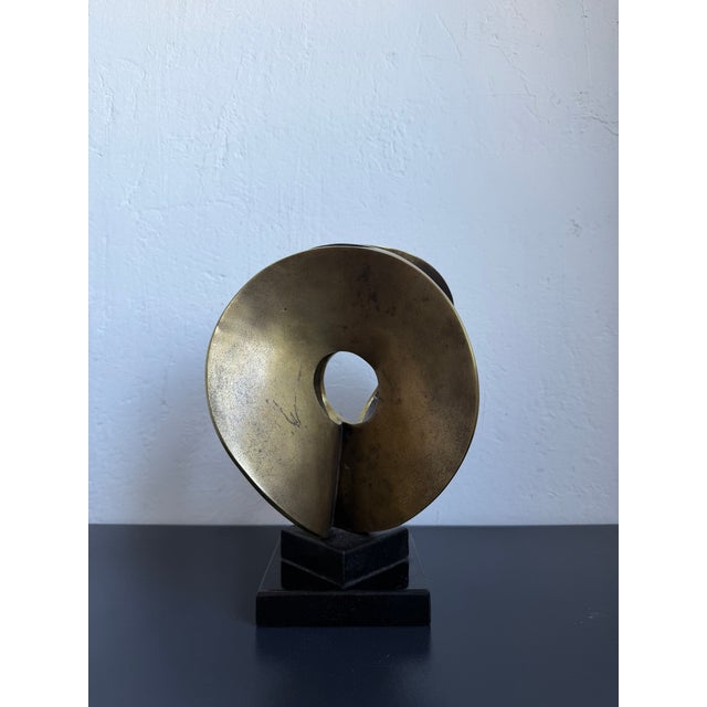 Metal Brazilian Organic Modern Abstract Sculpture on Granite Base, 1980s For Sale - Image 7 of 13