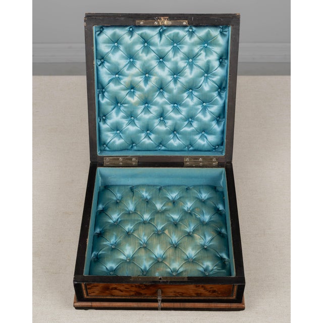 19th Century Napoleon III Marquetry Box, Mother of Pearl Inlay For Sale - Image 10 of 10