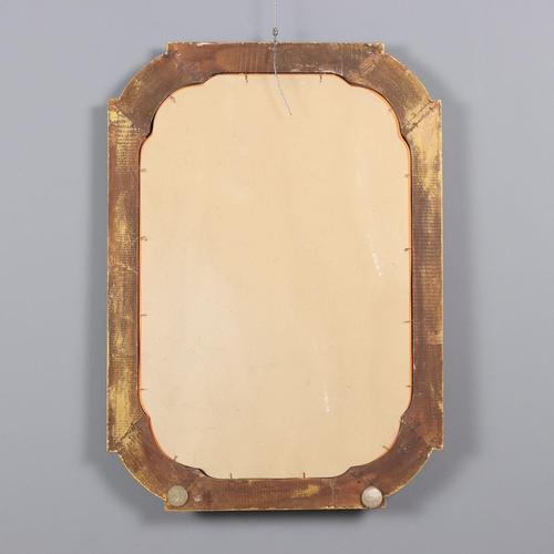 Mirror with Golden Wooden Frame For Sale - Image 9 of 10