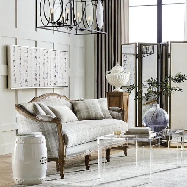 Rectangular Long Acrylic Coffee Table For Sale - Image 4 of 7