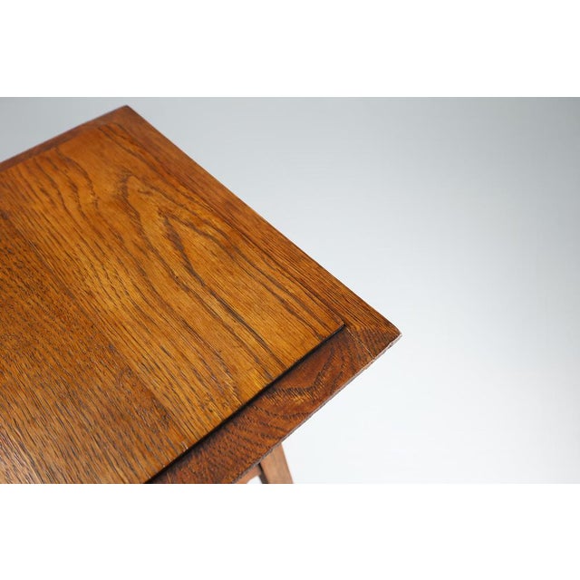 French Art Deco Console Table in Oak, 1920s For Sale - Image 6 of 12