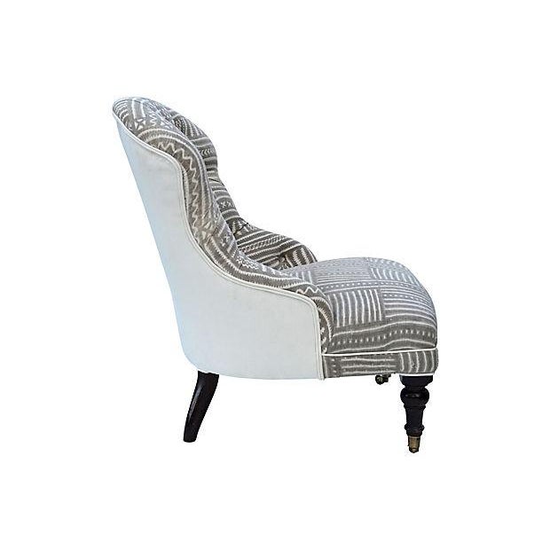 African Mudcloth Upholstered Chair Chairish