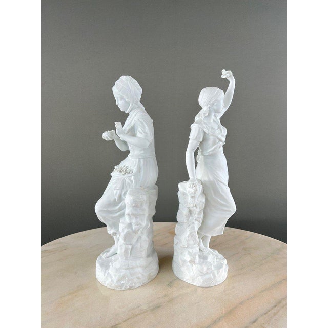 G. Lévy, Pair of Biscuit Porcelain Sculptures, 1800s, Porcelain For Sale - Image 12 of 13