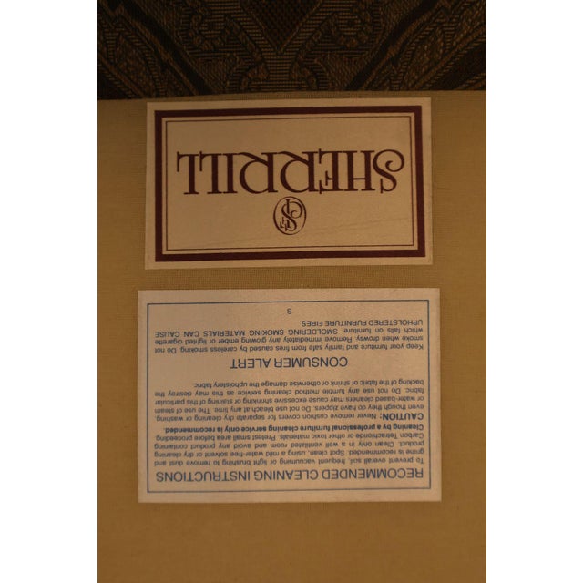 Sherrill Biedermeier Style Upholstered Armchair With Exposed Wood Frame For Sale - Image 18 of 18