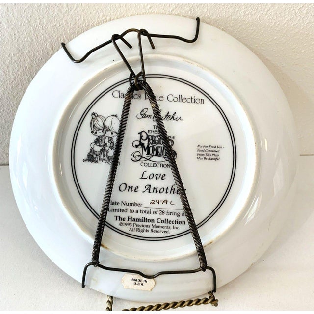 The Hamilton Collection 1993 Precious Moments Love One Another Collector Plate Title: Precious Moments Love One Another...