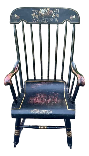 Antique 19th Century Decorated Boston Rocker