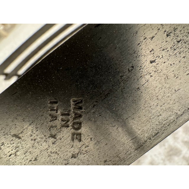 Metal Set of 4 ISteel Klismos Curule Dining Chairs, Indoor/Outdoor, Mid-Century, From Italy For Sale - Image 7 of 9