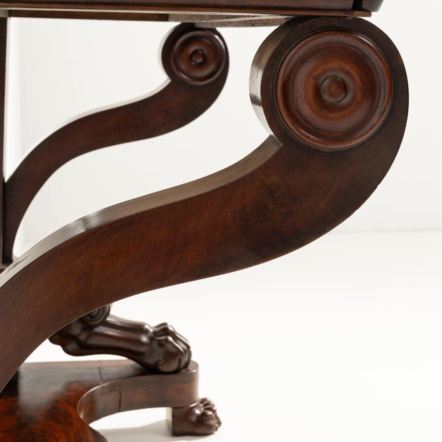 Wood 19th Century France Empire Brown Wood Console Table For Sale - Image 7 of 9