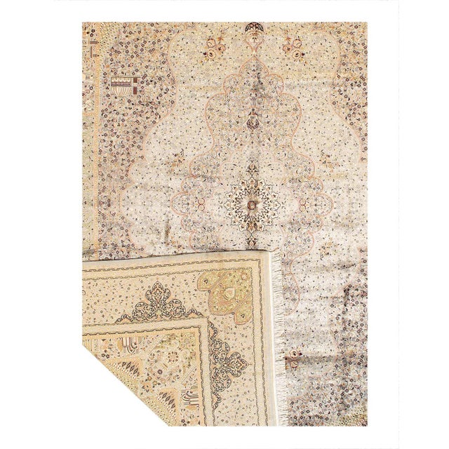 Traditional Pasaargad DC Exquisite Tabriz Design Paris Palace Fine Power Loom v. Silk Rug For Sale - Image 3 of 3