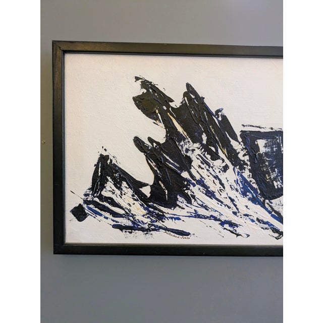 1990s Original Minimalist Landscape Painting: Signed Sutherland-Smith For Sale - Image 4 of 7