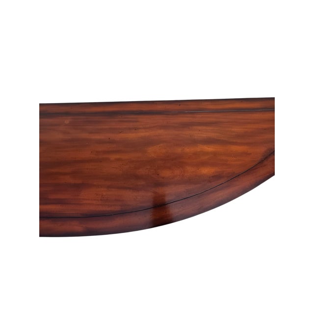 1990s Theodore Alexander Console Buffet Table Sideboard French Regency Demi Lune Shelf For Sale - Image 16 of 18