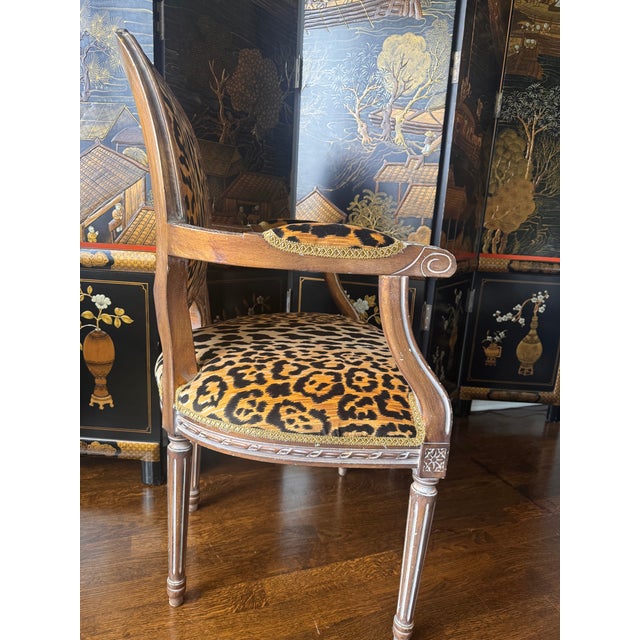 French Vintage Louis XVI Fauteuil Chair For Sale - Image 3 of 8