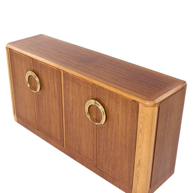 Baker Furniture Deco Revival Walnut and Brass Credenza For Sale - Image 10 of 10