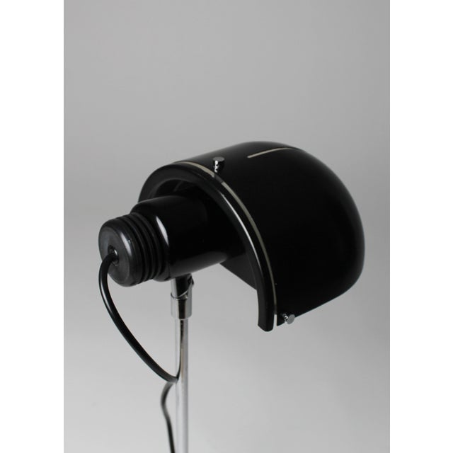 Vintage Spanish Madom Table Lamp in Black Lacquered Metal, 1970s For Sale - Image 12 of 16