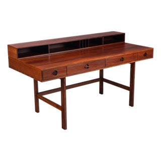 Flip-Top Partners Desk in Rosewood attributed to Peter Løvig Nielsen for Løvig, Denmark, 1960 For Sale
