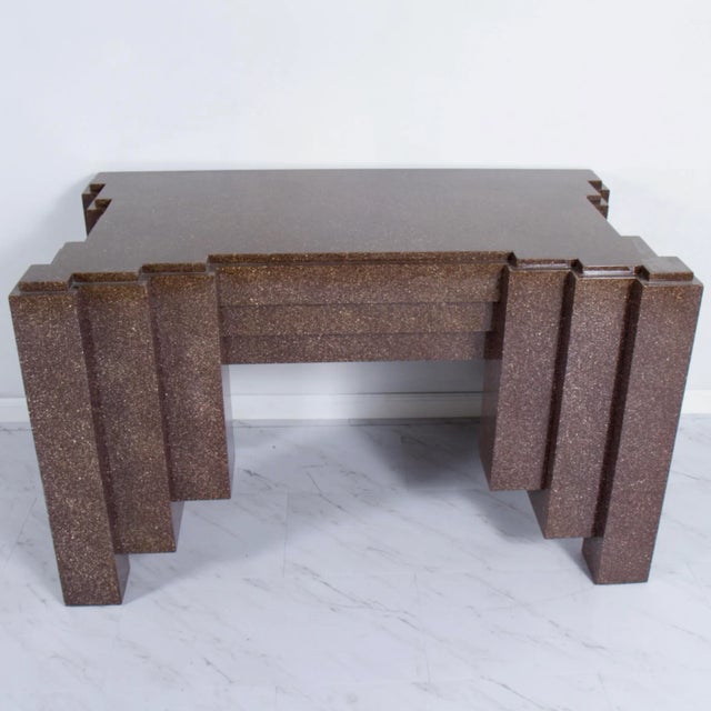 Bought at auction and described in the catalogue as a Paul Evans piece. One of two made, other sold to a friend.