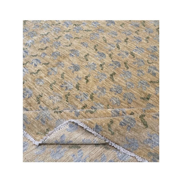 Transitional 1990s Handwoven Transitional Oushak Area Rug 10x14 For Sale - Image 3 of 8