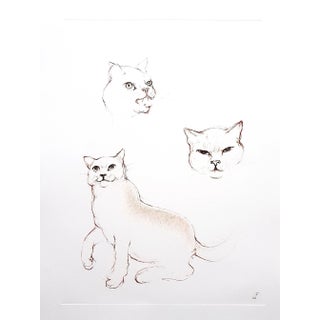 Leonor Fini - Cats - Original Etching 1985 For Sale