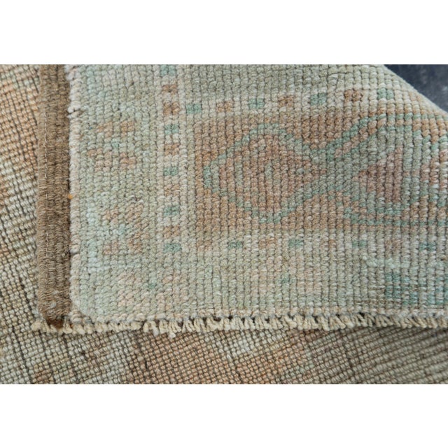 Textile Turkish Mini Rug Oriental Hand Knotted Vintage Rug 1'8" x 3'4" #16877 For Sale - Image 7 of 8
