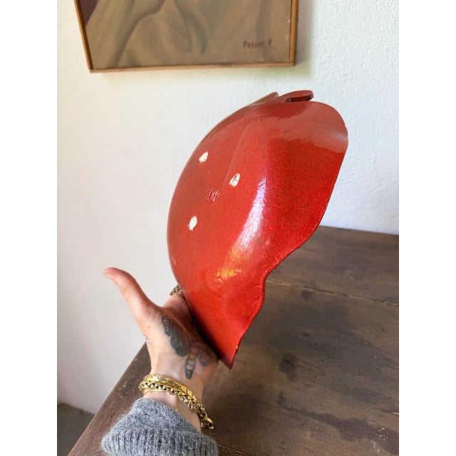 Red Leaf Ceramic Dish, 1960s For Sale - Image 18 of 18