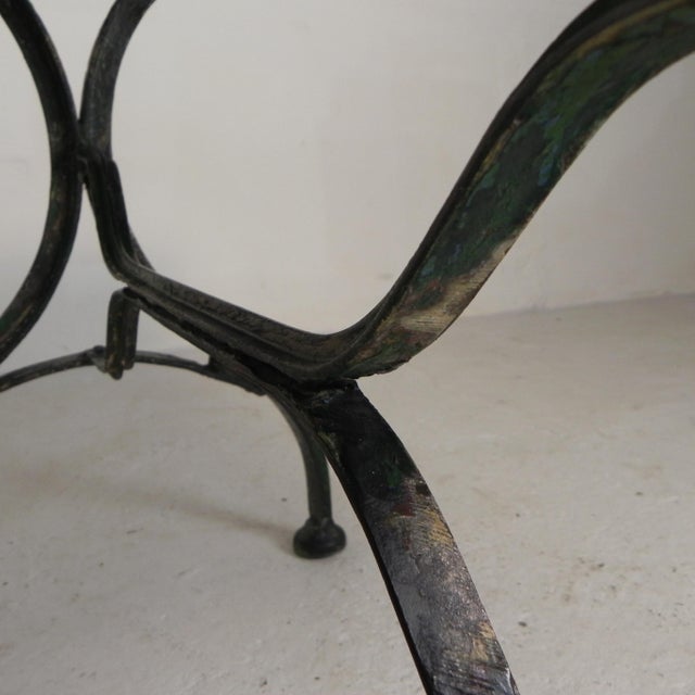 Steel Garden Bistro Table with Curved T-Profiles, 1950s For Sale - Image 17 of 18