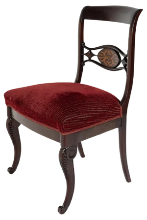 Royal Red Dining Chairs, 1880s, Set of 8