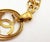 1990s Chanel Vintage Gold Plated CC 3 Rings Large Pendant Chain Long Necklace For Sale - Image 5 of 7