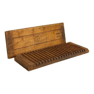 Antique German 20-Row Wood Cigar Mold For Sale