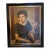 Vintage Portrait Painting of a Woman With Flowers by Harold C Walcott. For Sale