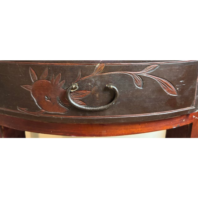 Victorian 19th Century Aesthetic Vanity or Entry Table With Anglo Japanese and Orientalist Motifs For Sale - Image 3 of 12