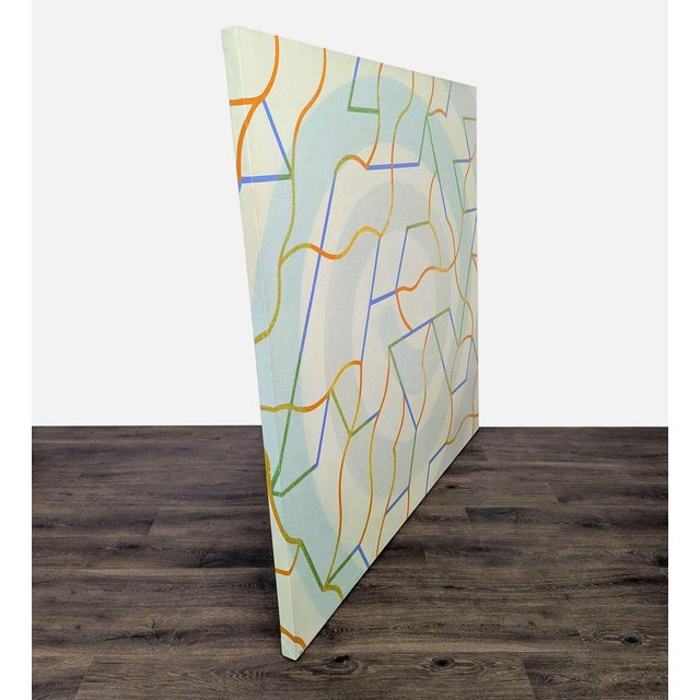 Abstract Spiral Grid on Canvas by Michele Sudduth For Sale - Image 3 of 8