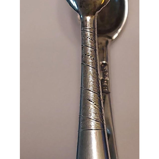 Metal Antique Imperial Russian Pavel Ovchinnikov Silver Sugar Tongs For Sale - Image 7 of 7