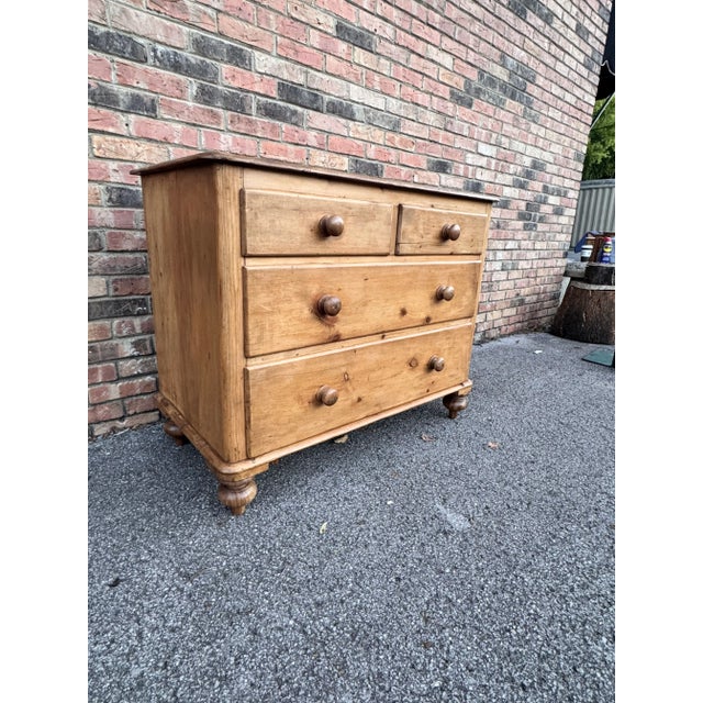 19th Century English Pine Chest of Drawers For Sale - Image 9 of 11