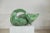 Vintage Green Painted Wooden Swan with Carved Curved Neck For Sale - Image 4 of 12