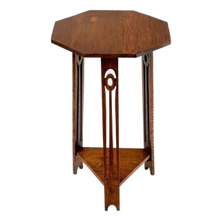 English Occasional Table of Oak From the Arts and Crafts Period For Sale