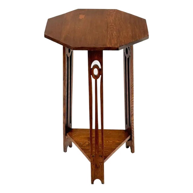 English Occasional Table of Oak From the Arts and Crafts Period For Sale