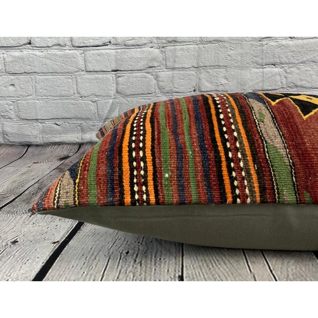 16 x 24 Kilim Pillow Turkish Anatolian Whispers Pillow Cushion Cover For Sale - Image 4 of 4