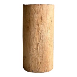 1960s Old Hollowed Out Tree Stump Vessel For Sale