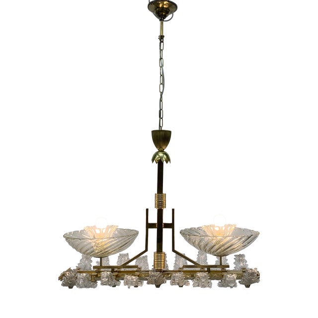 Pendant Chandelier from Seguso, 1950 For Sale