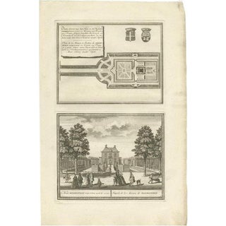 De Leth, Meerestein Castle in the Netherlands, 1730, Print For Sale