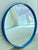 1980s Electric Blue Metal Framed Wall Mirror For Sale - Image 10 of 10