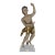 19th Century Polychrome Giltwood Putti Sculpture, Distressed Finish For Sale