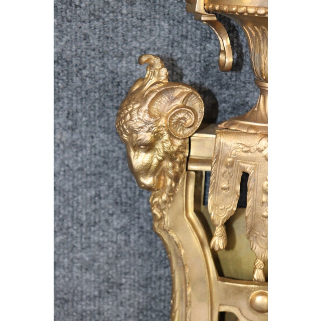 Bronze Rare Eugene Bagues Dark and Bright Bronze French Cartel Clock With Putti For Sale - Image 8 of 11