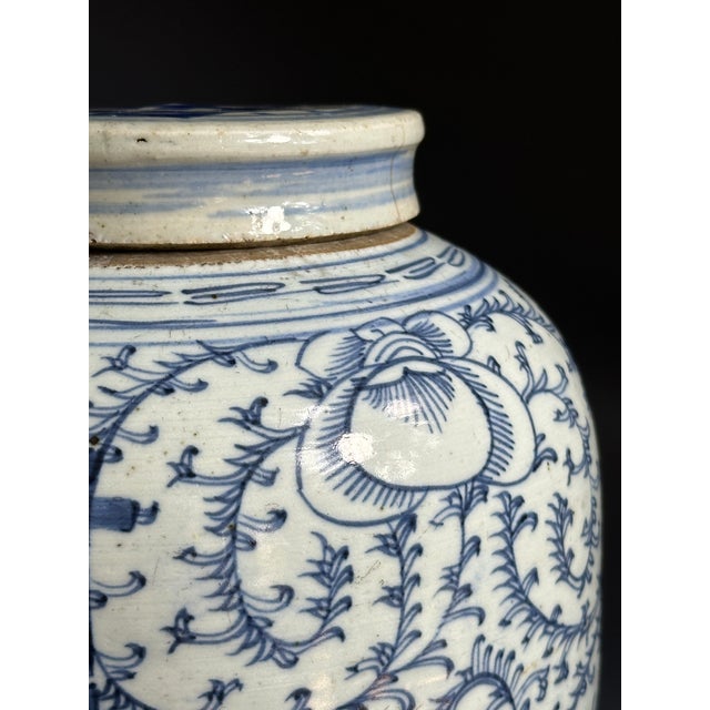Blue and White Tiny Lid Mini Jar Happiness Dots