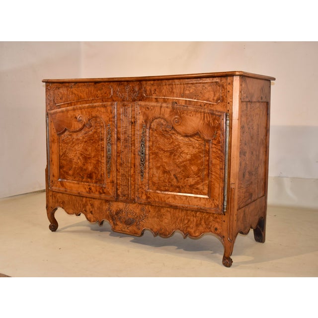 18th Century Burl Elm Buffet From France For Sale - Image 4 of 13