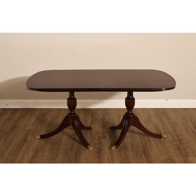 Henkel Harris Double Pedestal Mahogany Dining Table For Sale - Image 16 of 18