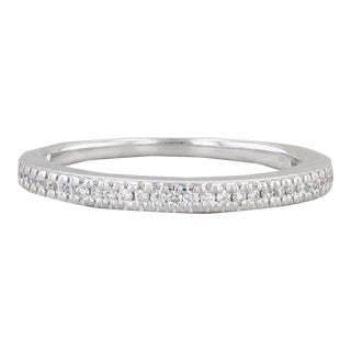 Scott Kay Diamond Wedding Band 14k White Gold Size 6.5 Stackable Ring For Sale