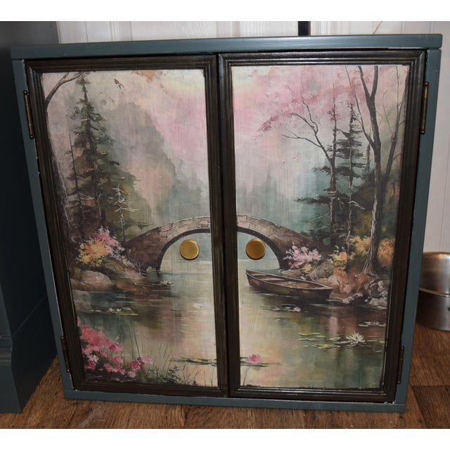 Bombay Co. Decoupage Nightstand Pair For Sale - Image 4 of 7