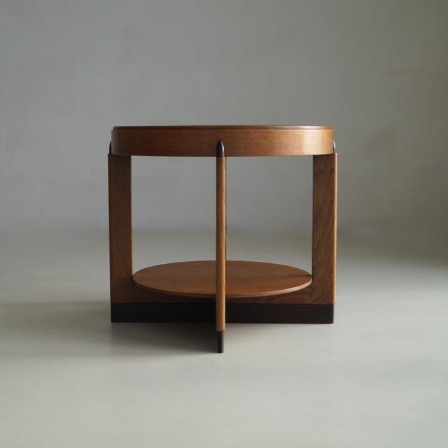 Wood Vintage Dutch Art Deco Side Table, 1920s For Sale - Image 7 of 18